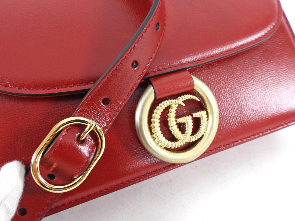 Gucci Red Azalea Michel Print Small Shoulder Bag