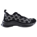 Gucci Run Black Mesh and Clear GG Monogram Crystal Sneakers -  40