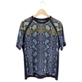 Gucci Blue, Yellow, Green, Python Print Silk Top - S