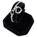 Gucci Sterling Silver Bamboo Heart Charm Link Bracelet