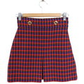 Gucci Red, Green, Blue Check Tweed Mini Skirt - XS / 25" waist