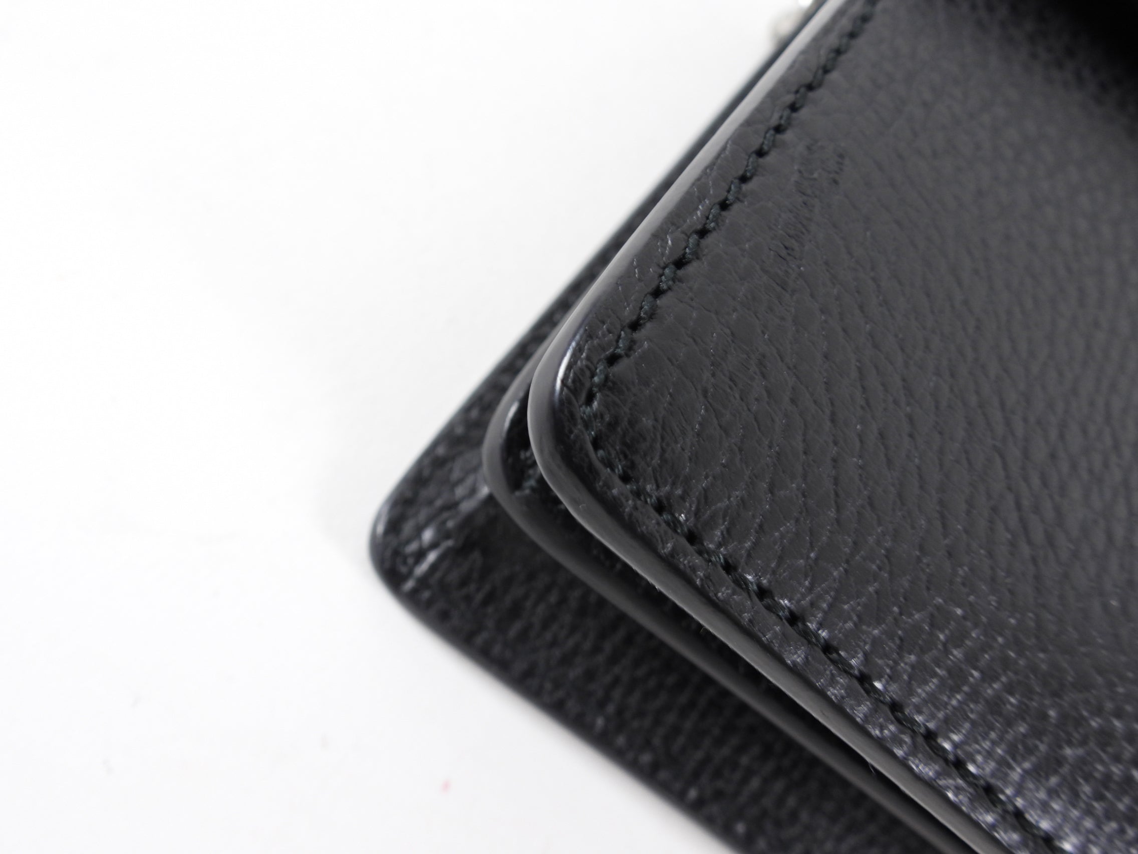 Gucci Black Leather Medium Crystal Dionysus Chain Bag