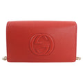 Gucci Soho Wallet on Chain GG Logo Red Bag