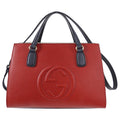 Gucci Soho Leather Top Handle Bag in Red Tricolor
