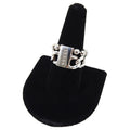 Gucci Sterling Silver Chain Logo Ring - 9