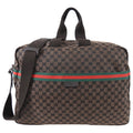 Gucci Extra Large Monogram Canvas Web Travel Duffle Bag