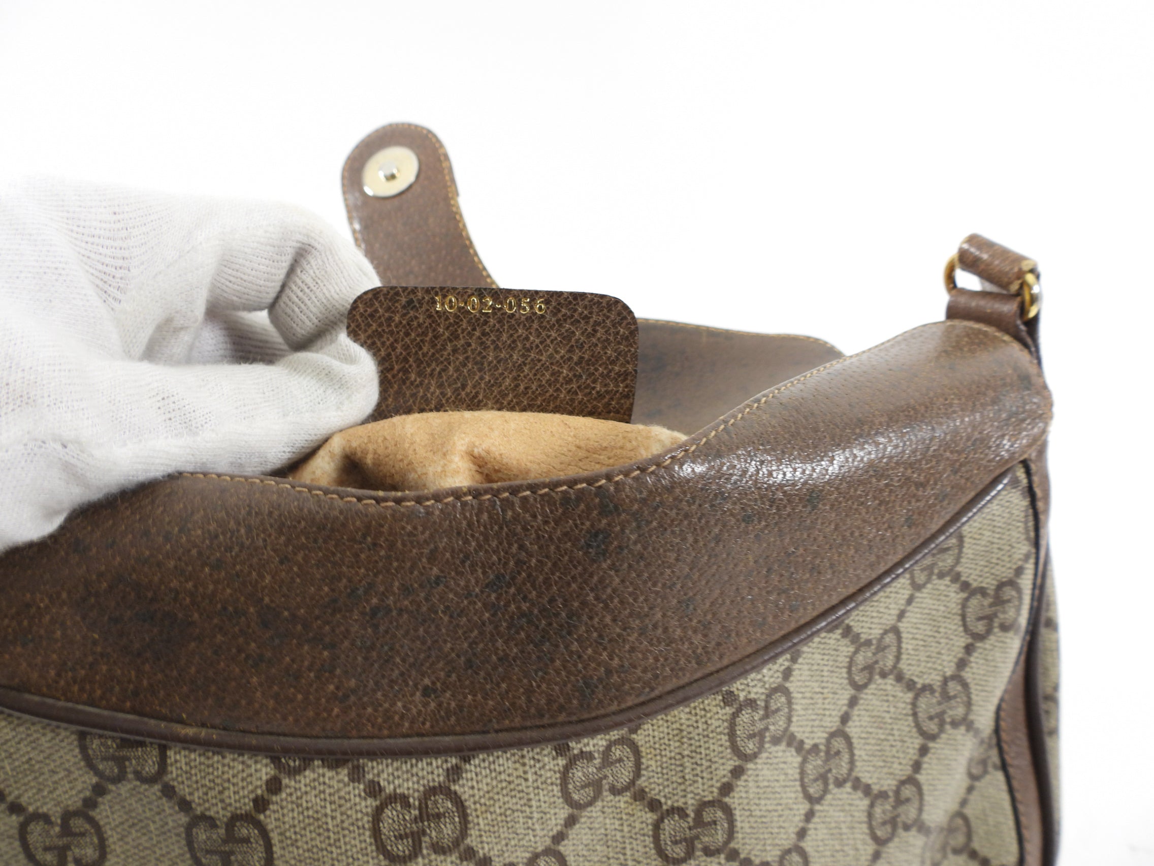 Gucci Vintage Monogram Canvas Shoulder Bag