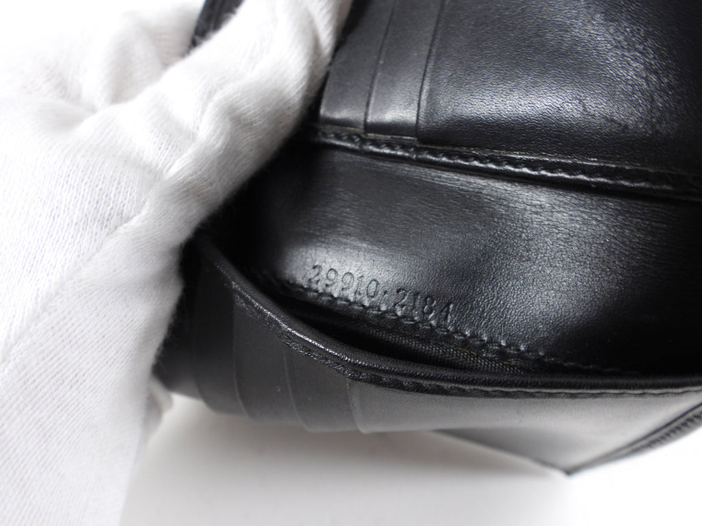 Gucci Denim Bifold Wallet with Web Stripe Detail