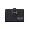 Hermès Bearn Mini Wallet Black Epsom Palladium Hardware