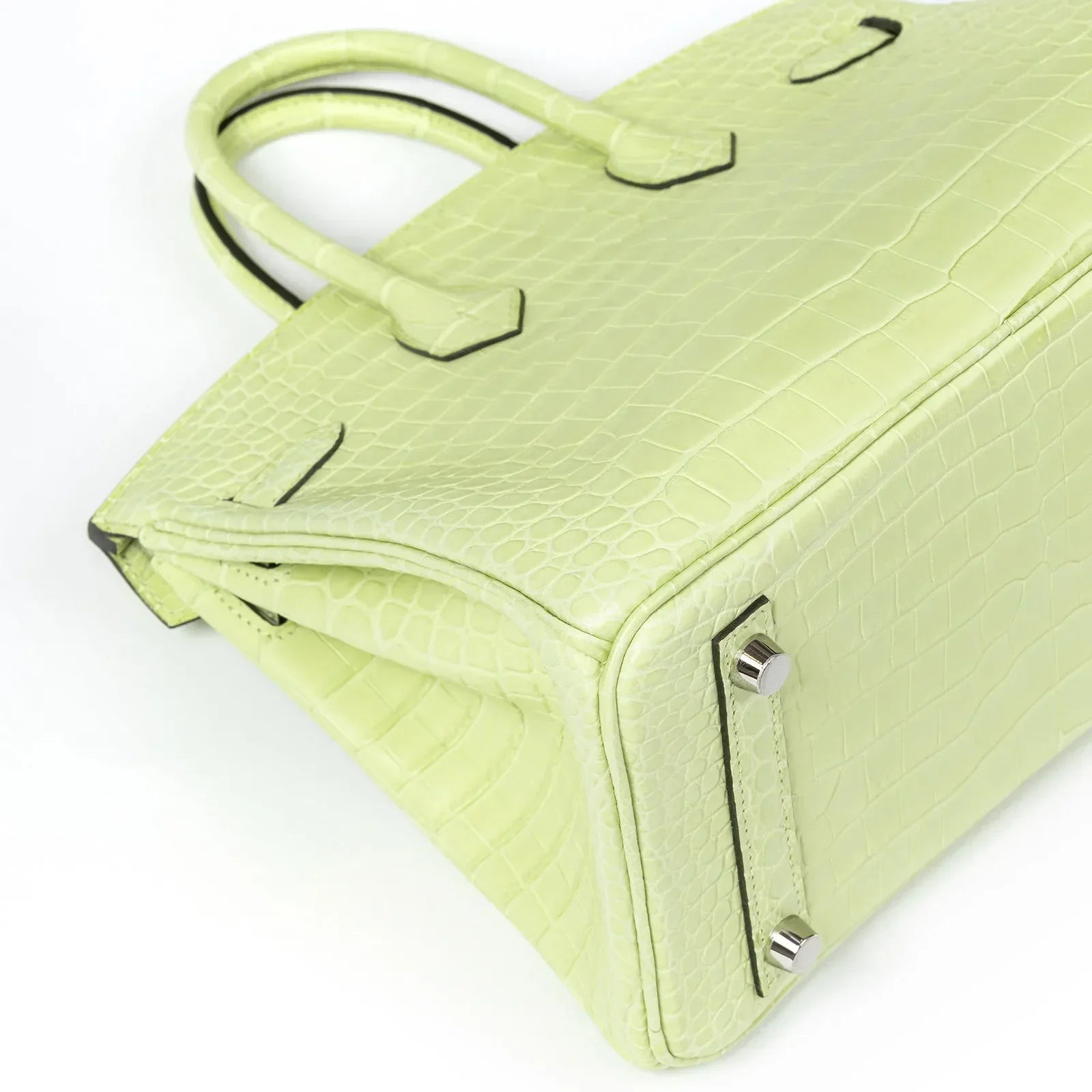 Hermès Birkin 25 Jaune Bourgeon Matte Porosus Crocodile Palladium Hardware