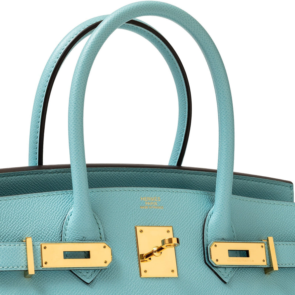 Hermès Birkin 30 Blue Atoll Epsom Gold Hardware