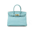 Hermès Birkin 30 Blue Atoll Epsom Gold Hardware