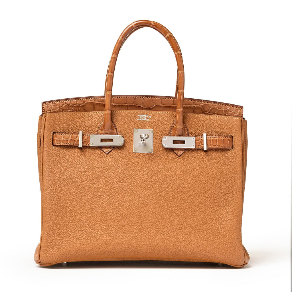 Hermès Birkin 30 Togo and Matte Alligator Touch Gold Palladium Hardware