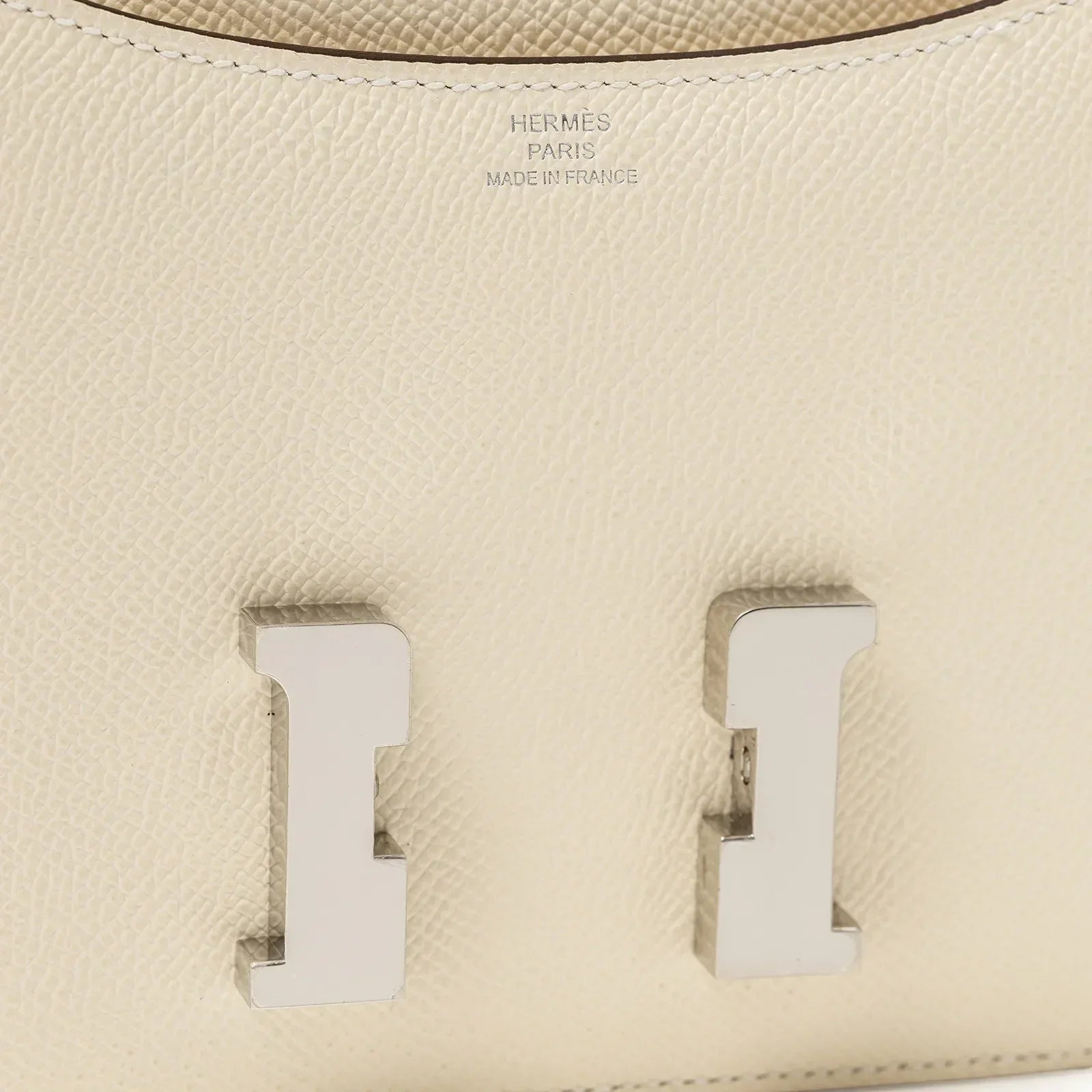 Hermès Mini Constance 18 Nata Epsom Palladium Hardware