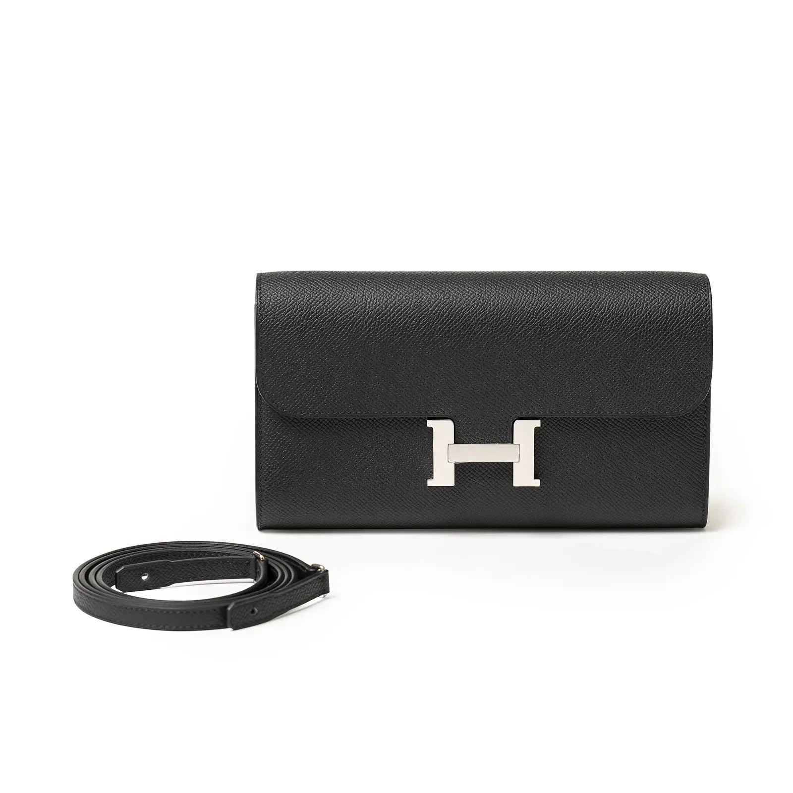 Hermès Constance To Go Wallet Black Epsom Palladium Hardware