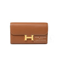Hermès Constance To Go Wallet Gold Evercolor Gold Hardware