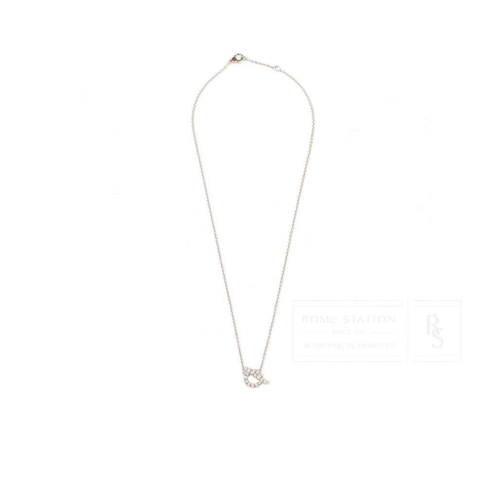Hermès Finesse Pendant Diamond and 18k White Gold
