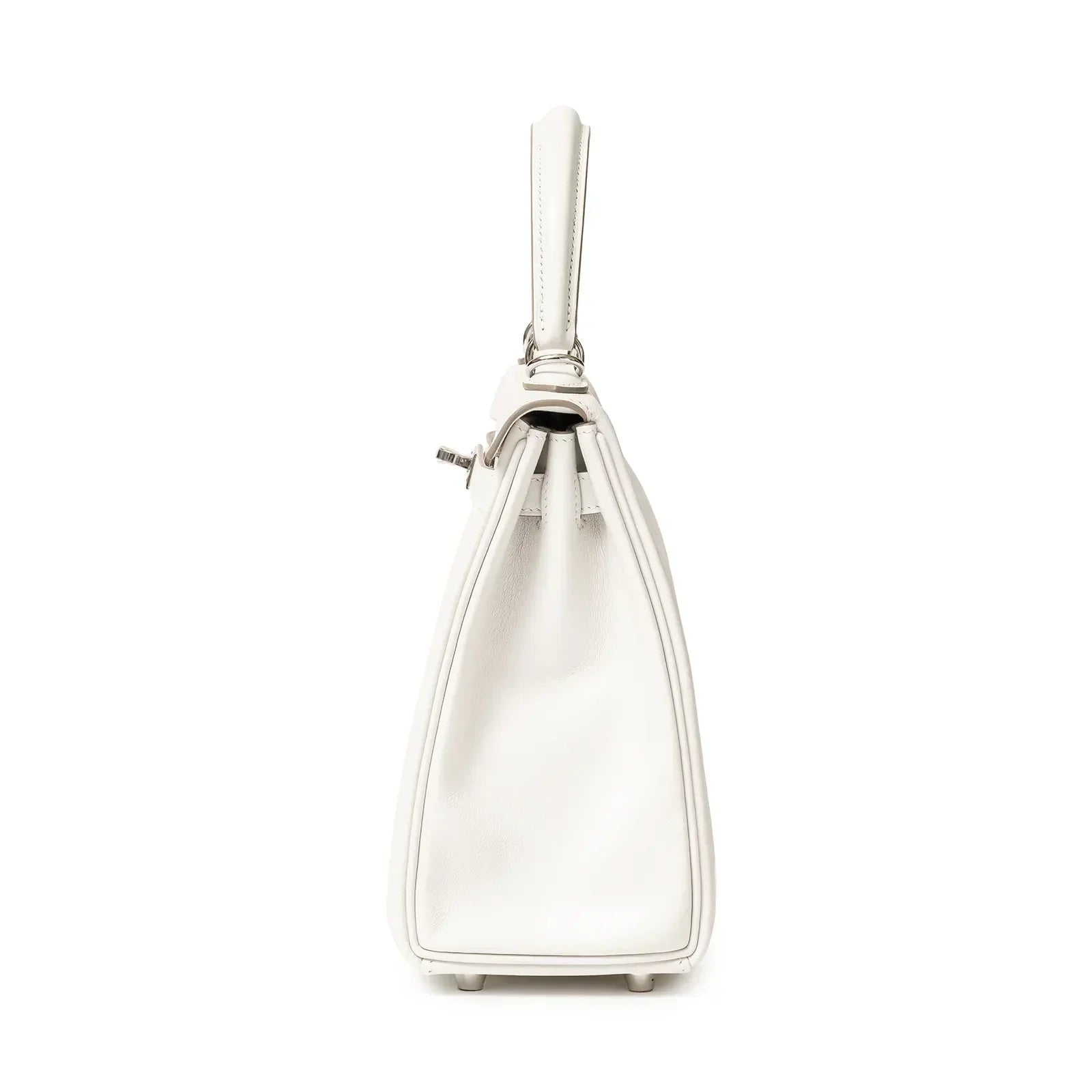 Hermès Kelly 25 Retourne Gris Pale Swift Palladium Hardware