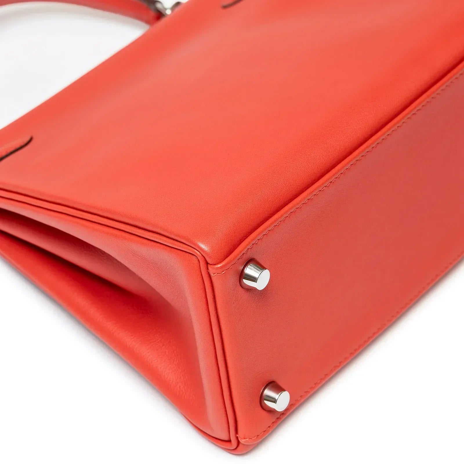 Hermès Kelly 25 Retourne Rouge Swift Palladium Hardware