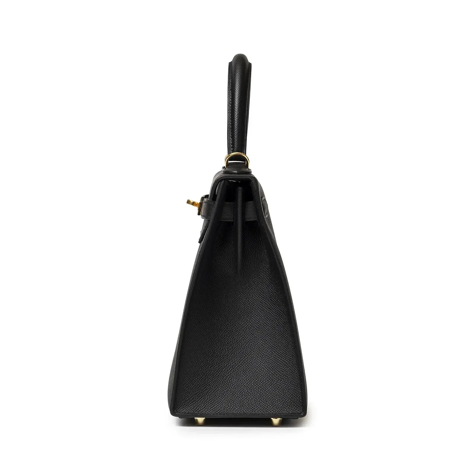 Hermès Kelly 28 Sellier Black Epsom Gold Hardware