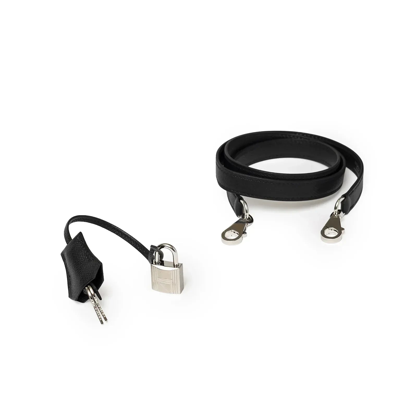 Hermès Kelly 32 Sellier Black Epsom Palladium Hardware