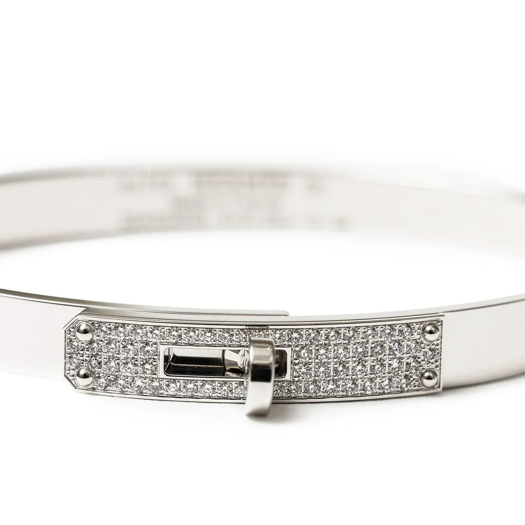Hermès Kelly Bracelet PM White Gold/Diamond SH 0.36CT