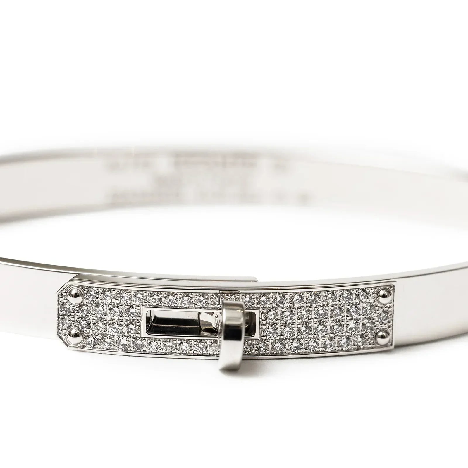 Hermès Kelly Bracelet PM White Gold/Diamond SH 0.36CT