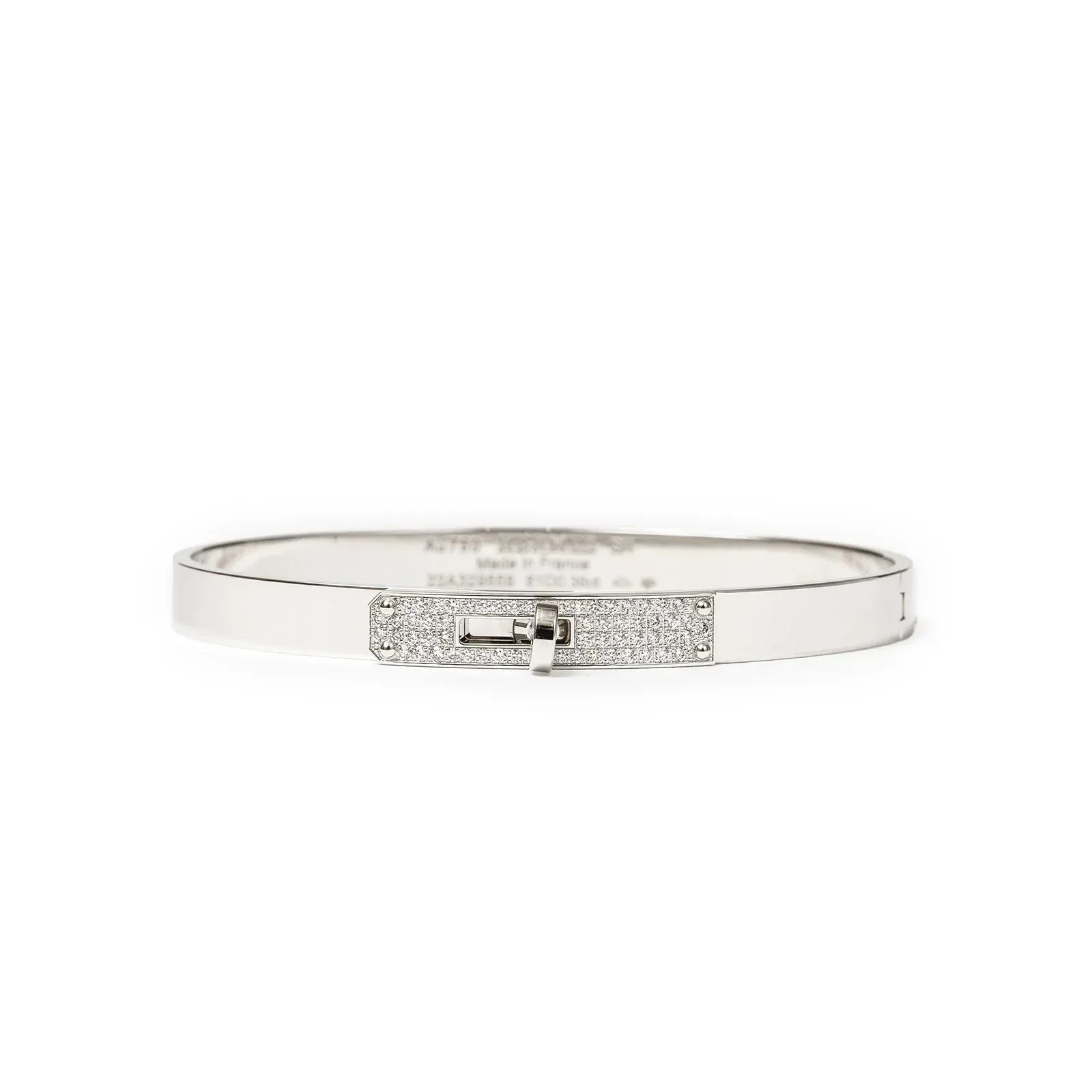 Hermès Kelly Bracelet PM White Gold/Diamond SH 0.36CT