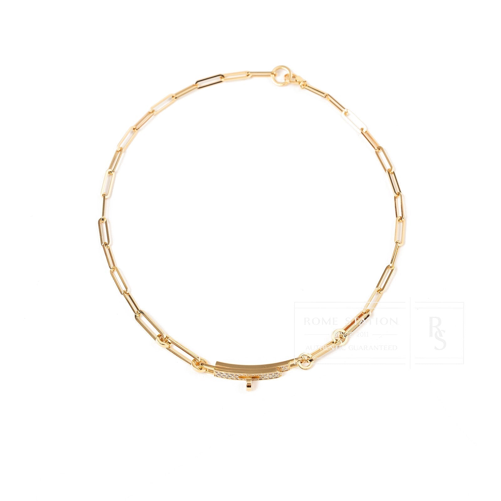 Hermès Kelly Chaine Bracelet/Necklace Yellow Gold Au750