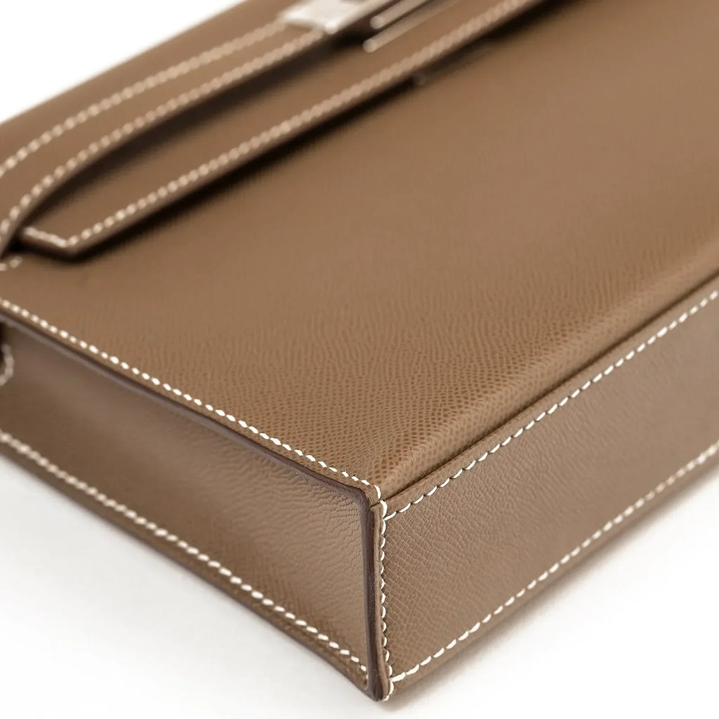Hermès Kelly Elan Etoupe Madame Palladium Hardware