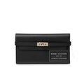 Hermès Kelly Long Wallet Black Epsom Palladium Hardware