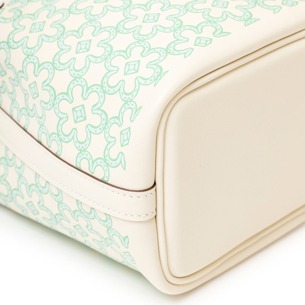 Hermès Micro Picotin 14 Lucky Daisy Nata/Vert/White Swift Palladium Hardware