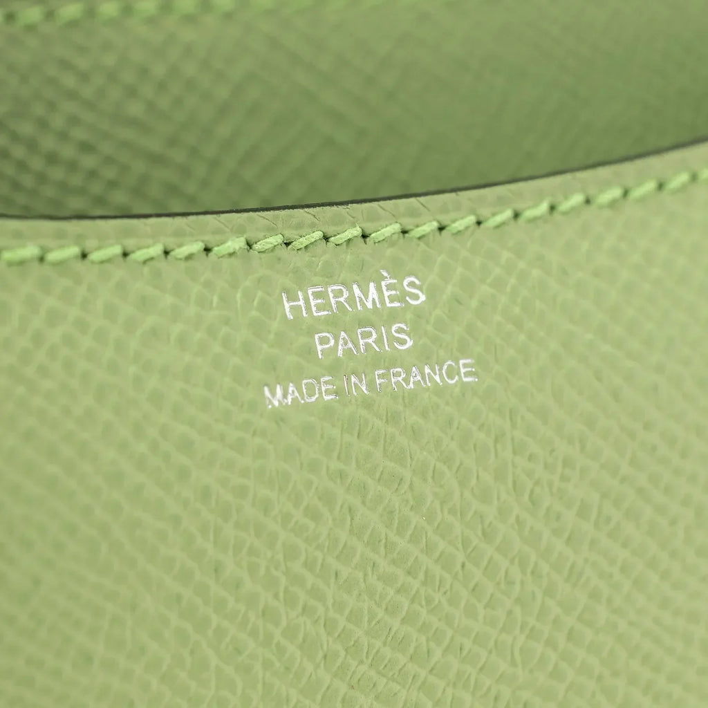 Hermès Mini Constance 18 Vert Criquet Epsom Palladium Hardware