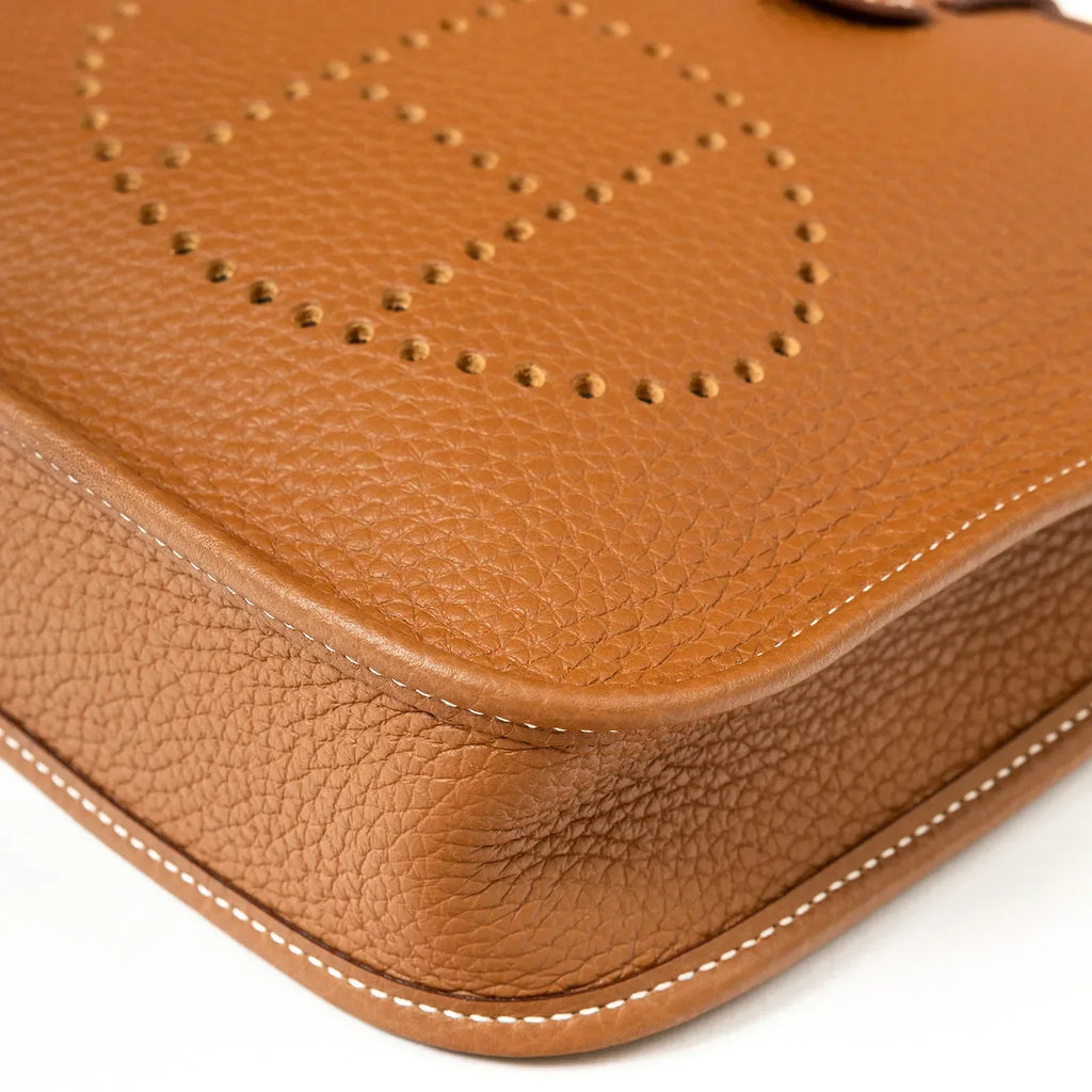 Hermès Mini Evelyne Gold Clemence Palladium Hardware