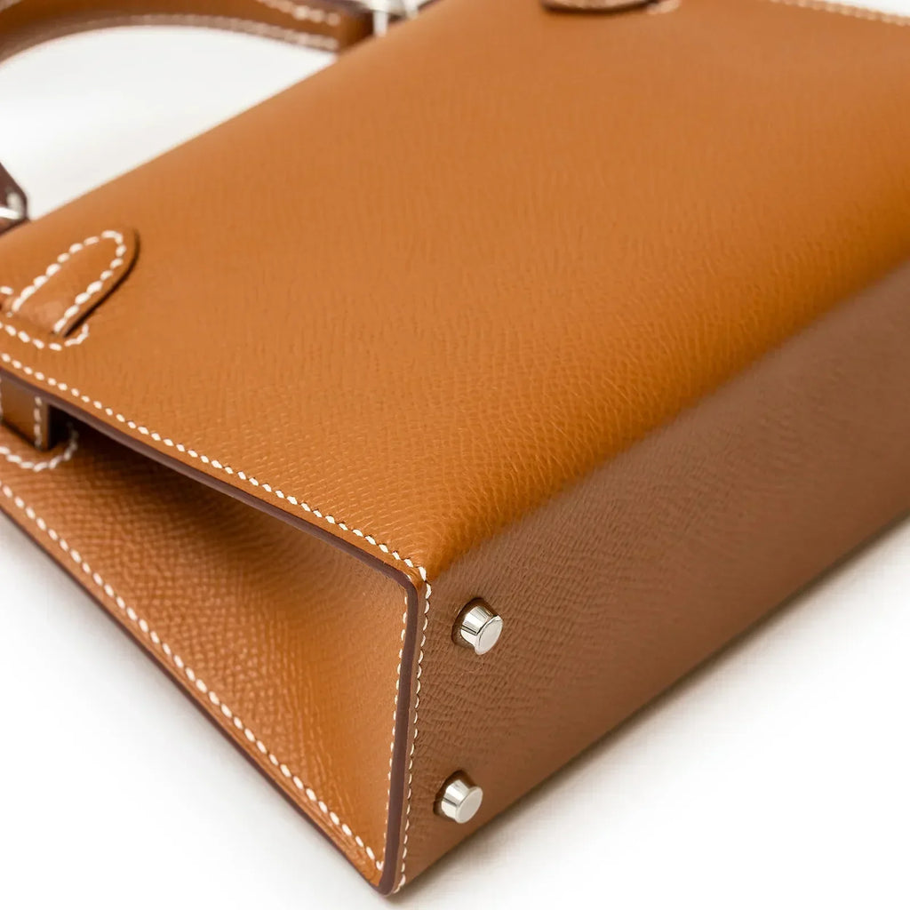 Hermès Mini Kelly II Sellier 20 Gold Epsom Palladium Hardware