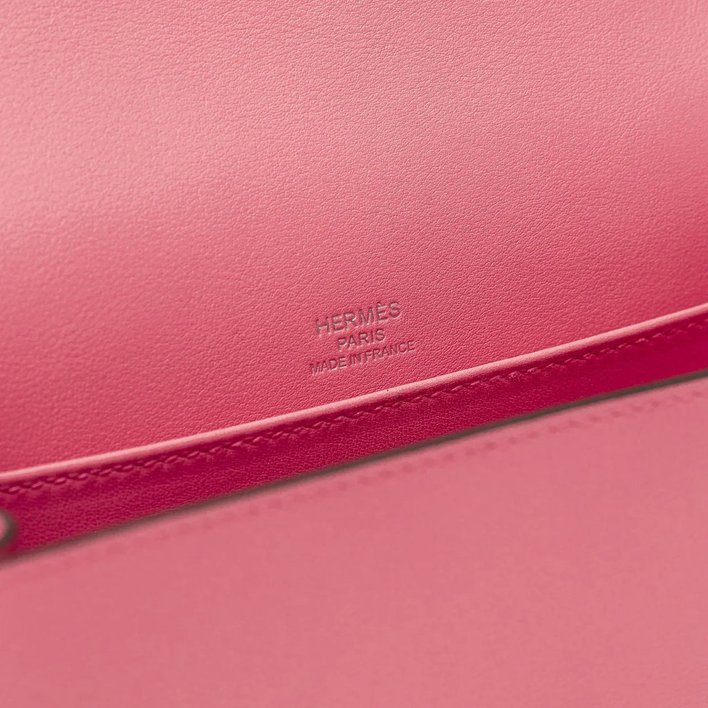 Hermès Mini Sac Roulis Rose ETE Evercolor Palladium Hardware