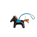 Hermès Rodeo MM Charm Noir/Gold/Blue Zanzibar Milo Lambskin