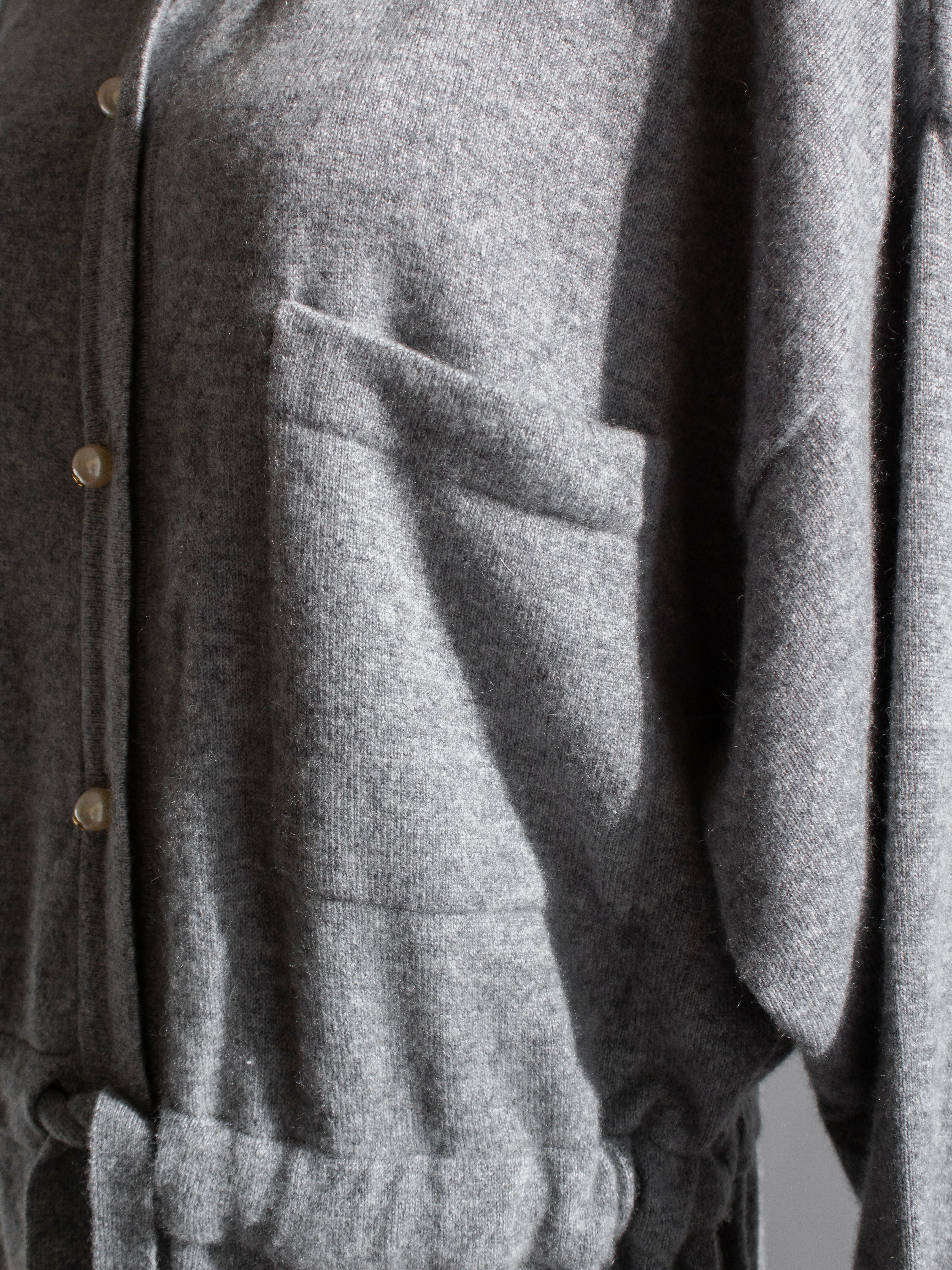Rare Chanel F/W 1991 Grey White Pearl CC Cashmere Linda 91A Jumpsuit