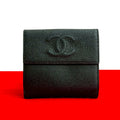 Chanel Coco Mark Matte Caviar Skin Wallet