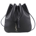 Saint Laurent Black Jen Flat Drawstring Bag