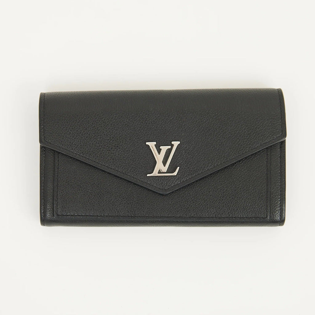 Louis Vuitton Leather Mylockme Wallet - Black