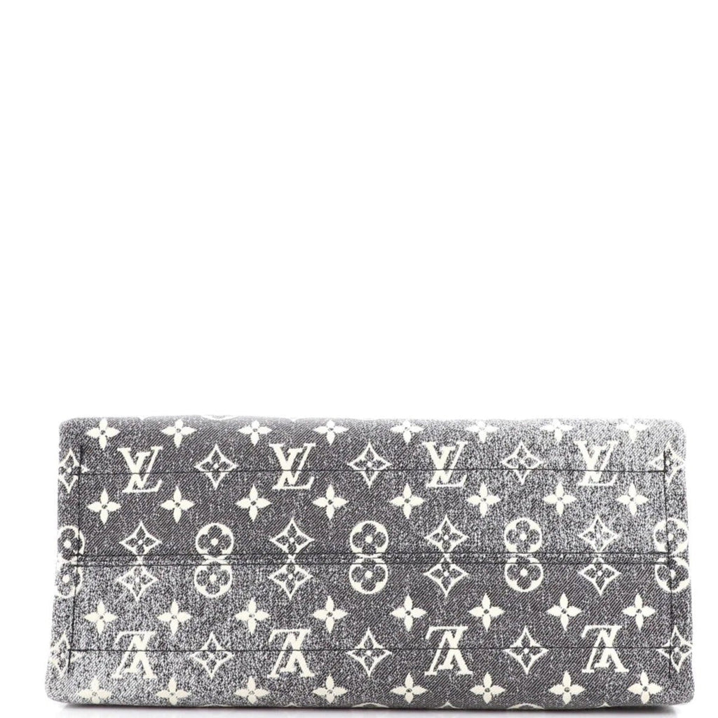 Louis Vuitton Monogram Jacquard Denim OnTheGo MM Tote Bag - Black