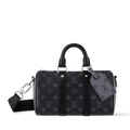 Louis Vuitton Monogram Eclipse Keepall Bandoulière 25 Duffle Bag  – Grey