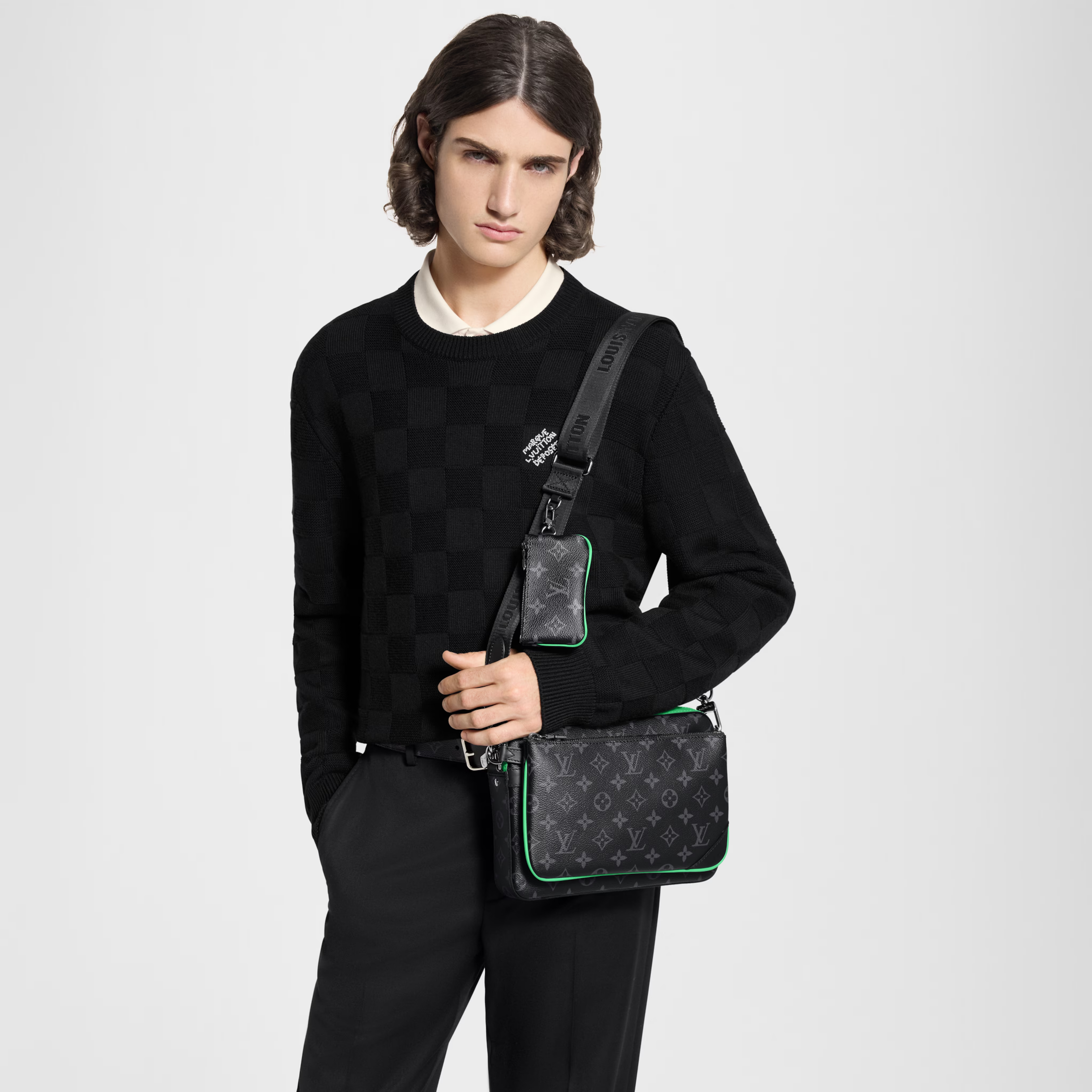 Louis Vuitton Monogram Eclipse Trio Messenger Bag – Bamboo Green