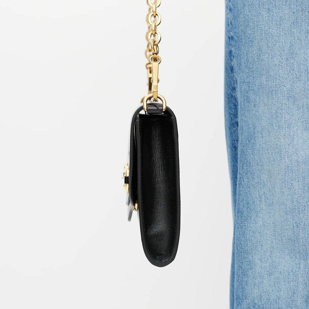 Gucci Horsebit 1955 Chain Crossbody Shoulder Bag – Black