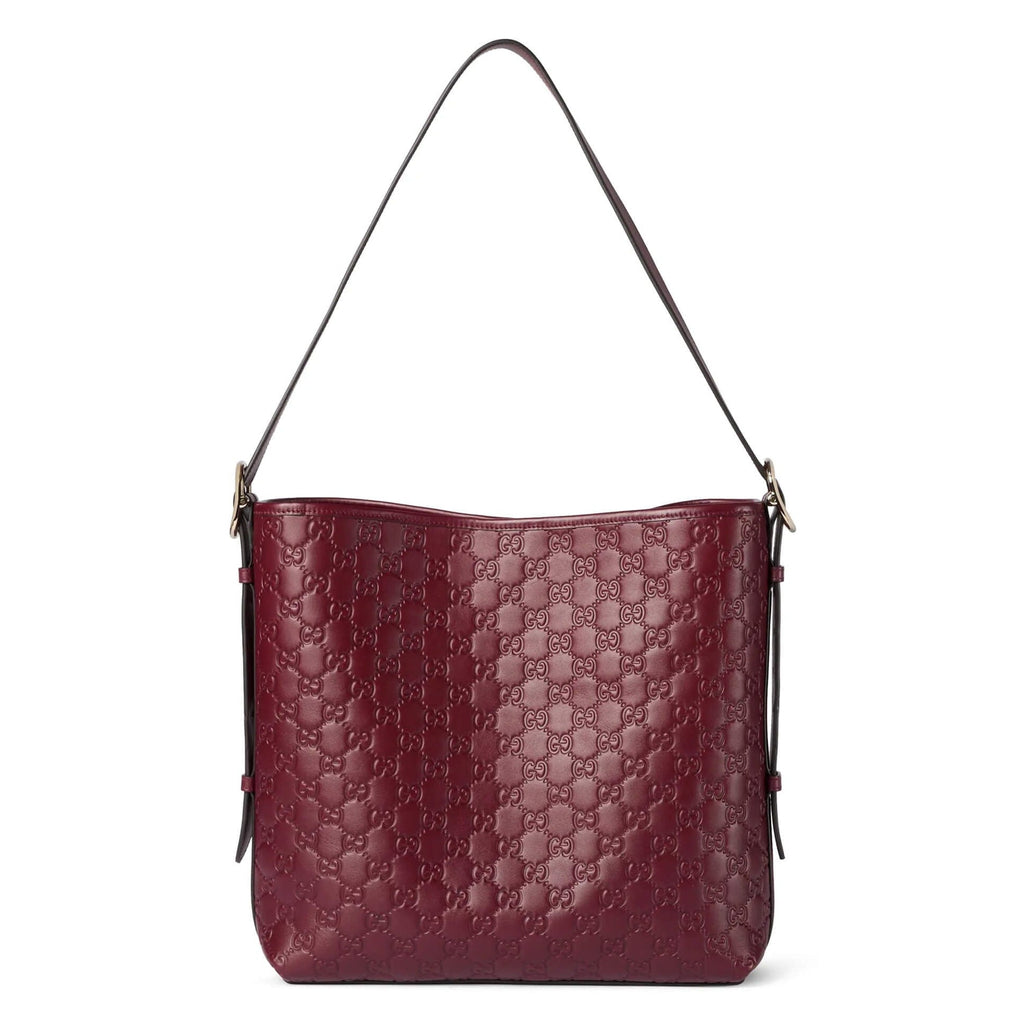Gucci GG Calfskin Emblem Medium Shoulder Bag – Rose Ancora