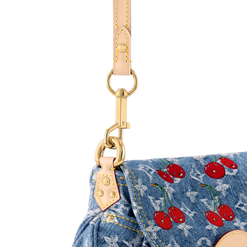 Louis Vuitton LV x TM Monogram Cherry Denim Sunset Shoulder Bag  – Blue