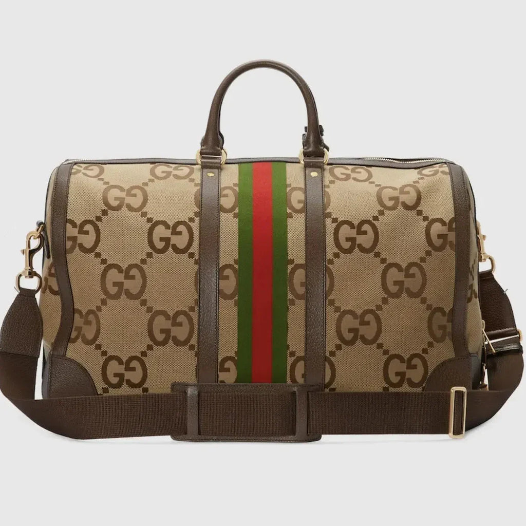 Gucci Jumbo GG Canvas Duffle Bag – Brown