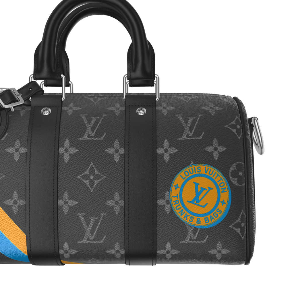 Louis Vuitton Monogram Eclipse Keepall Bandoulière 25 Duffle Bag –  Black