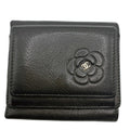 Chanel Camellia Lambskin Compact Wallet